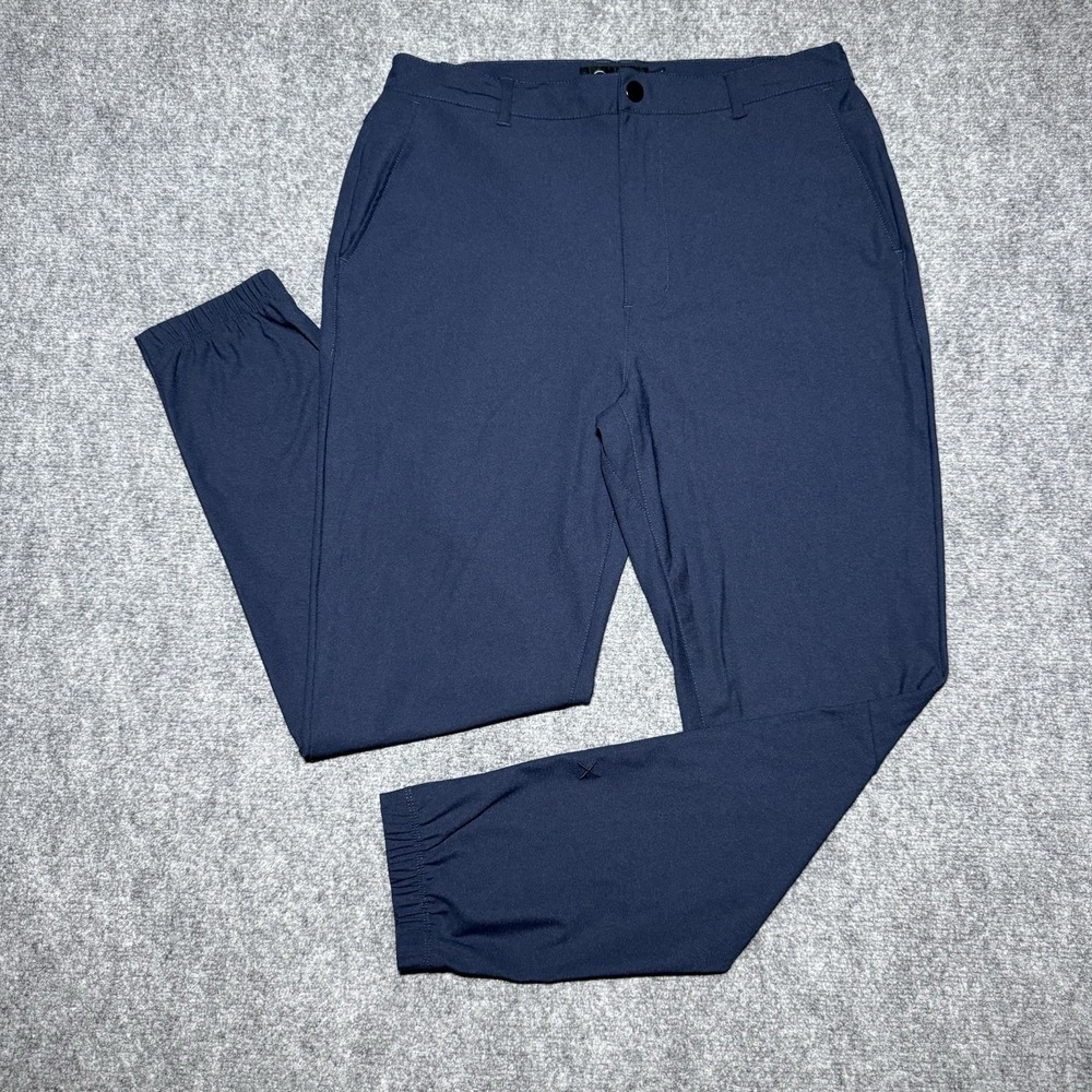Cuts AO Slim Fit Jogger Pants Men Size Large Navy Blue MB10057V Fit 32x28